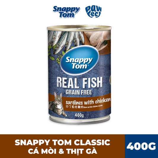 Snappy Tom Classic 400g Sardine With Chicken