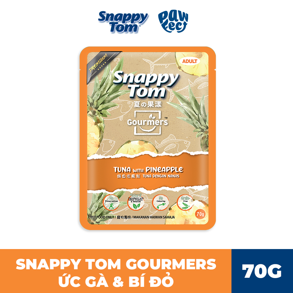 Snappy Tom Gourmers Series Vị Cá Ngừ & Dứa 70g