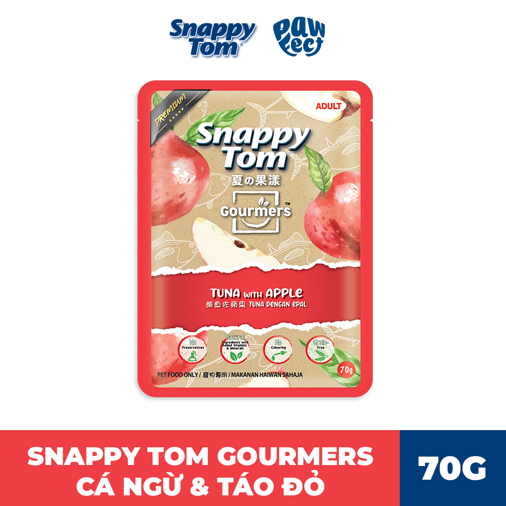Snappy Tom Gourmers Series Vị Cá Ngừ & Táo 70g