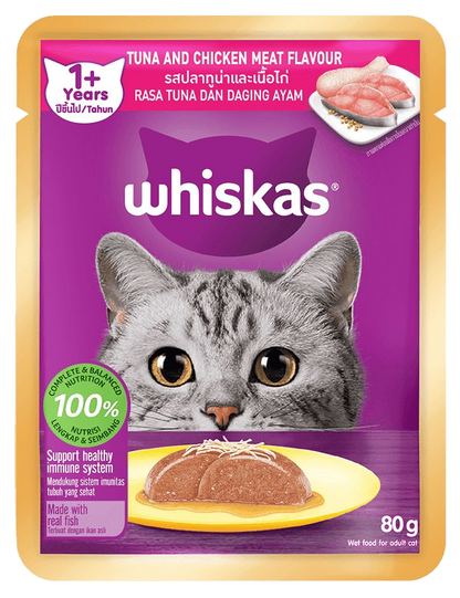 Whiskas Pate Vị Cá Ngừ Và Thịt Gà Dành Cho Mèo