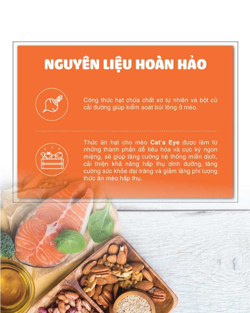 [TÚI CHIẾT] Cat's Eye Kitten & Cat Thức Ăn Hạt Dành Cho Mèo Mọi Lứa Tuổi 1kg