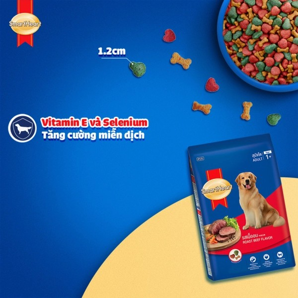 SMARTHEART DÀNH CHO CHÓ TRƯỞNG THÀNH GIỐNG VỪA VÀ LỚN VỊ BÒ NƯỚNG - Tiệm Spa Bốn Chân