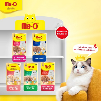 ME-O DELITE CÁ NGỪ & GÀ 70G - Tiệm Spa Bốn Chân