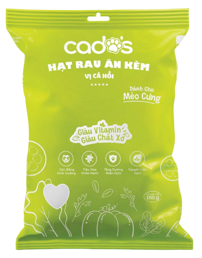 Cado's Hạt Rau Ăn Kèm Cho Mèo Vị Cá Hồi