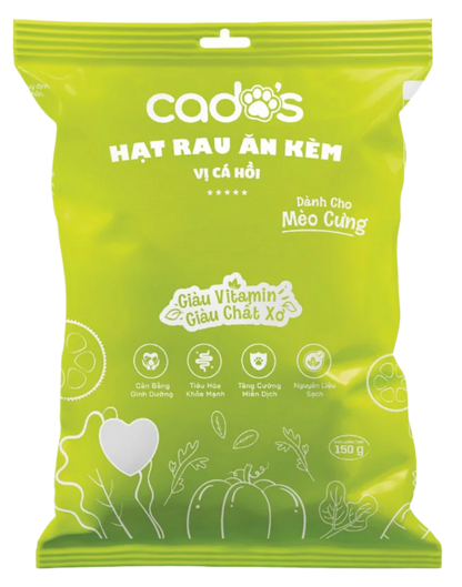 Cado's Hạt Rau Ăn Kèm Cho Mèo Vị Cá Hồi