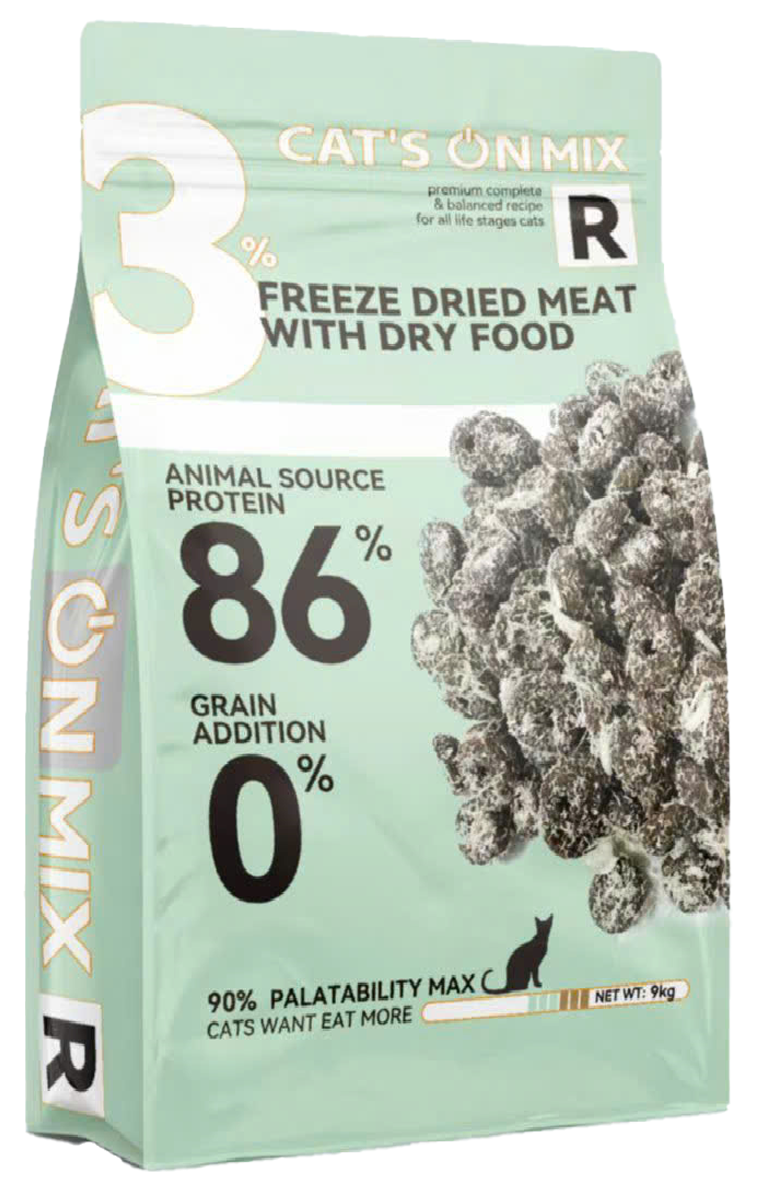 Soonsoo Cat's On Mix R Thức Ăn Hạt Cao Cấp Cho Mèo Thêm 3% Thịt Sấy Lạnh