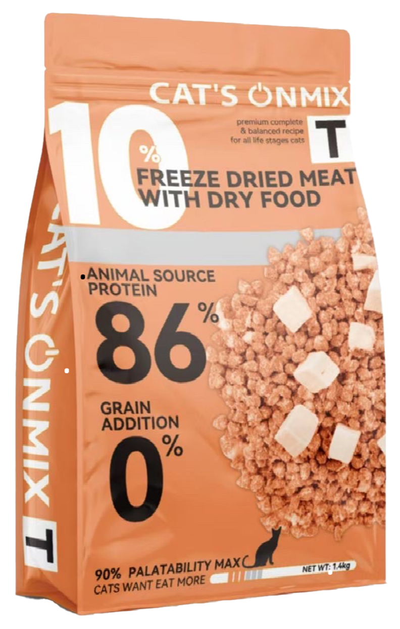 Soonsoo Cat's On Mix T Thức Ăn Hạt Cao Cấp Cho Mèo Thêm 10% Thịt Sấy Lạnh