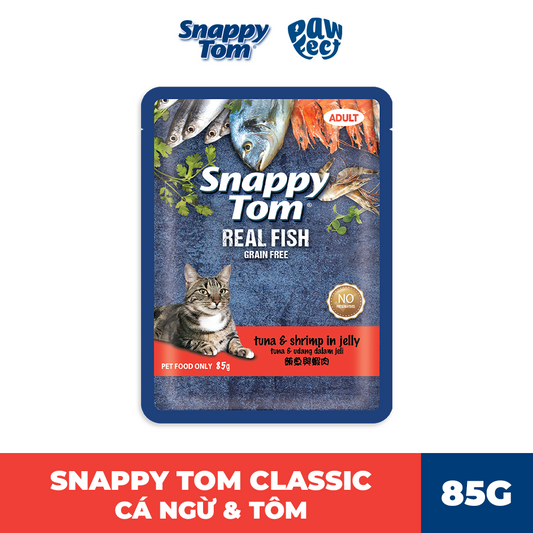 Snappy Tom 85g Tuna & Shrimp In Jelly