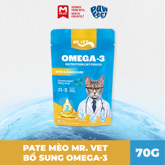 Mr. Vet Pate Cho Mèo 70g Omega-3