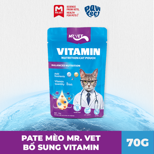 Mr. Vet Pate Cho Mèo 70g Vitamin