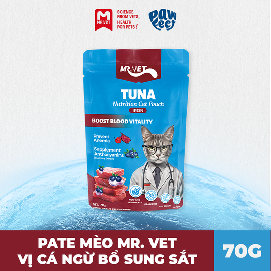 Mr. Vet Pate Cho Mèo 70g Vị Cá Ngừ