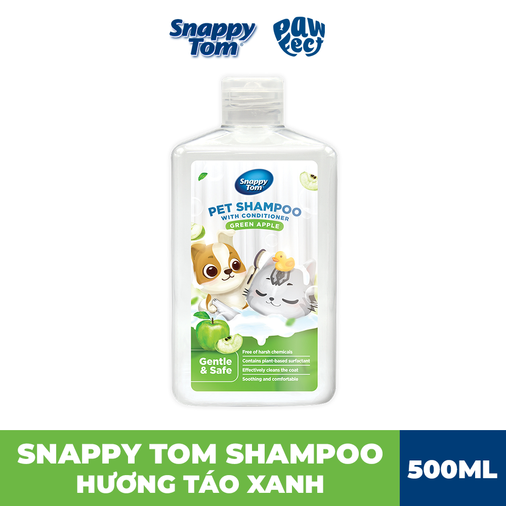 Snappy Tom Pet Shampoo With Conditioner Green Apple 500ml