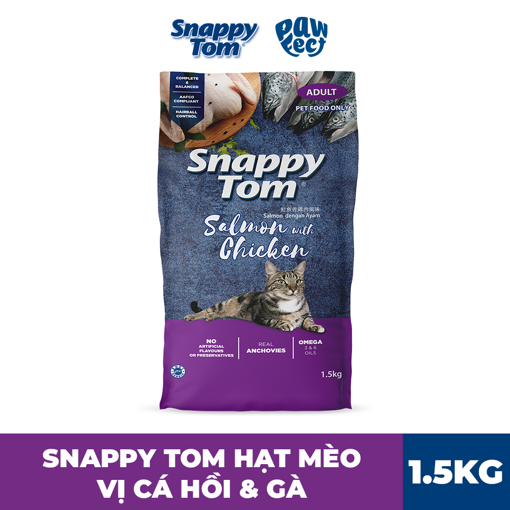 Snappy Tom Hạt 8kg Vị Cá Hồi & Gà