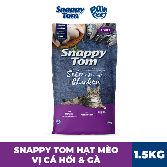 Snappy Tom Hạt 1.5kg Vị Cá Hồi & Gà