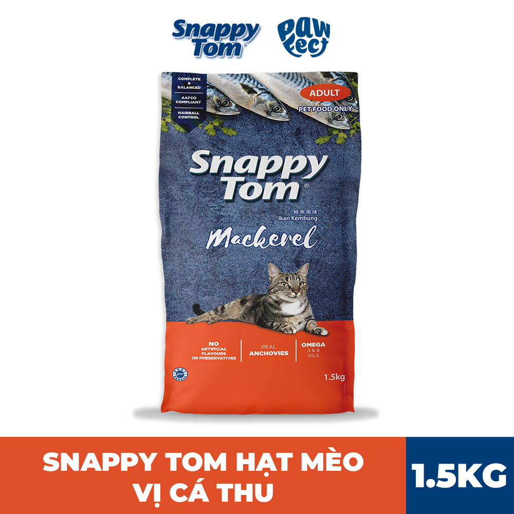 Snappy Tom Hạt 1.5kg Vị Cá Thu