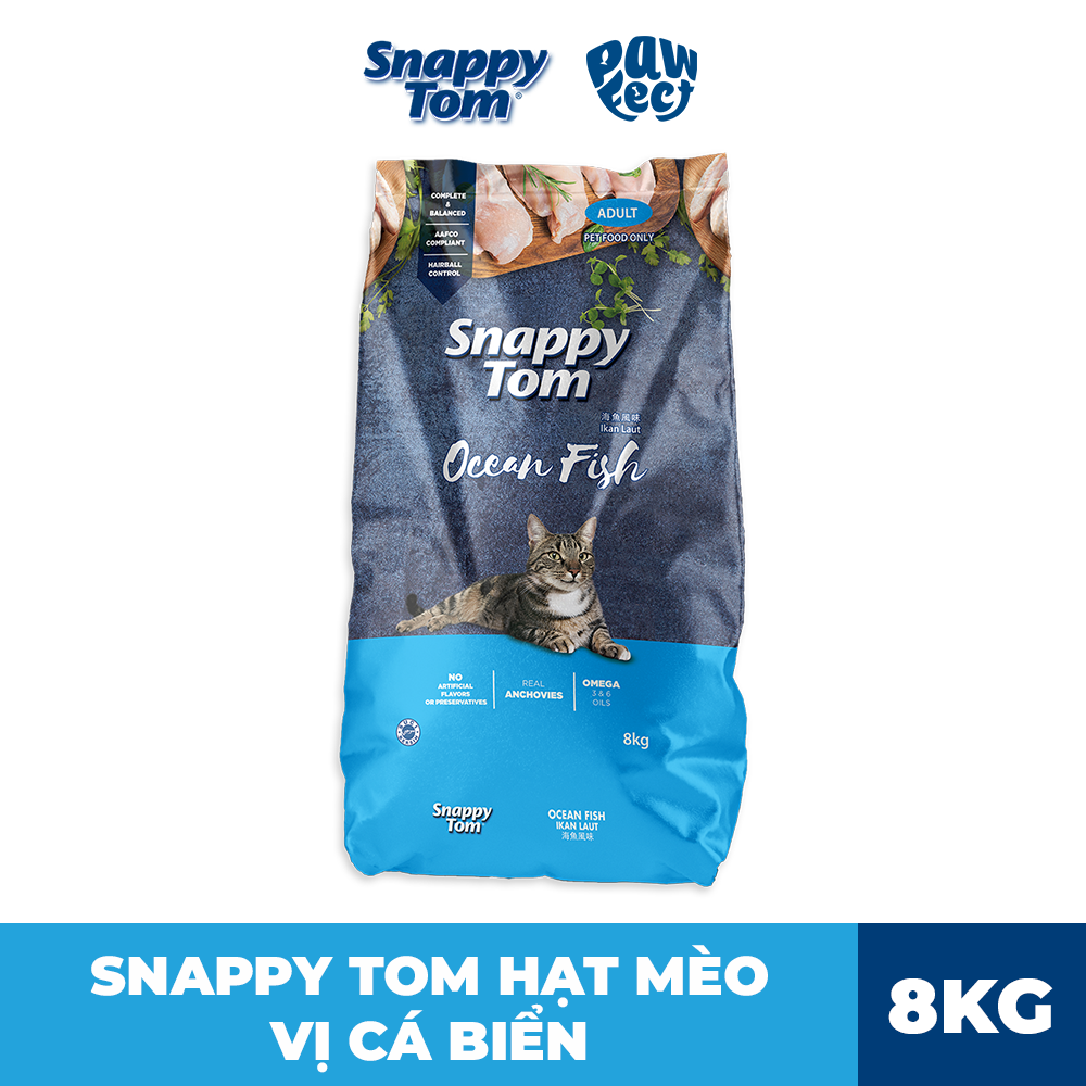 Snappy Tom Hạt 8kg Vị Cá Biển