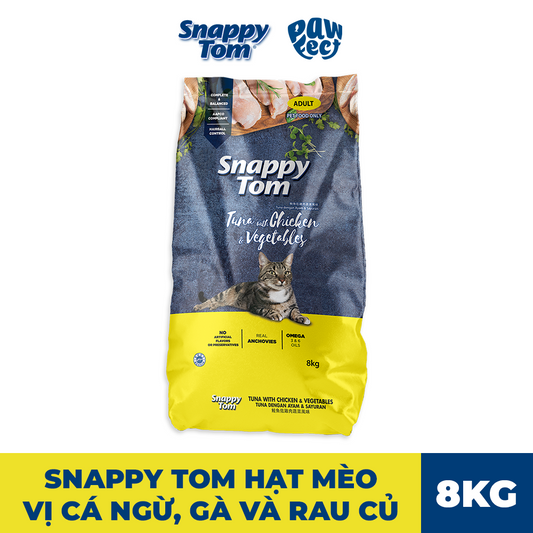 Snappy Tom Hạt 8kg Vị Cá Ngừ, Gà & Rau Củ