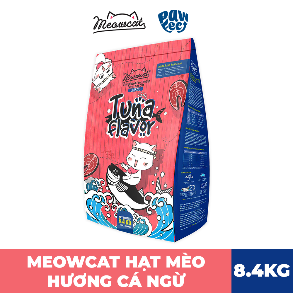 Meowcat Hạt Khô Cho Mèo Vị Cá Ngừ 8.4kg