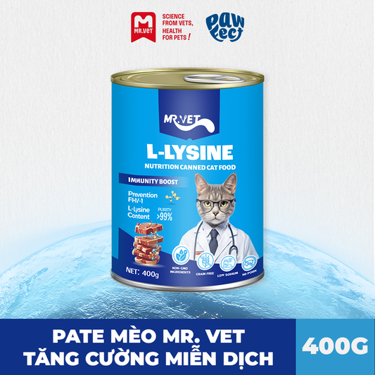 Mr. Vet Pate Cho Mèo 400G L-Lysine