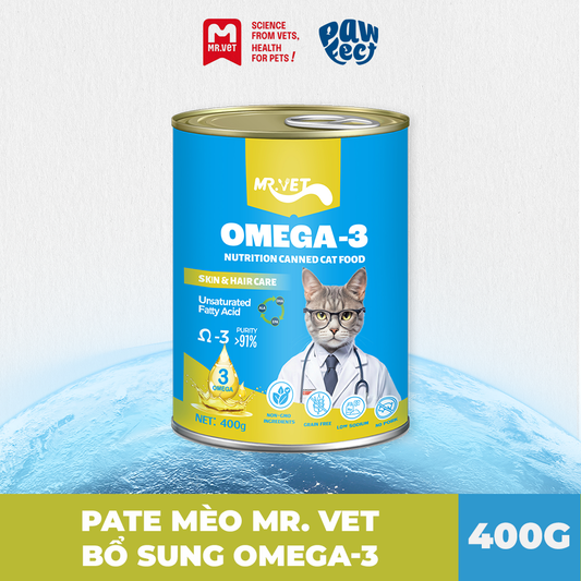 Mr. Vet Pate Cho Mèo 400G Omega-3