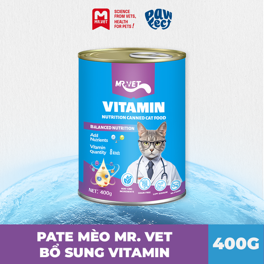 Mr. Vet Pate Cho Mèo 400G Vitamin