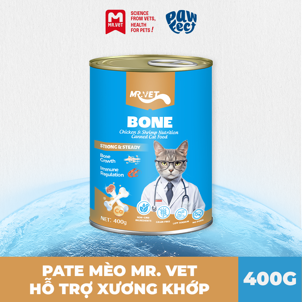 Mr. Vet Pate Cho Mèo 400G Bone