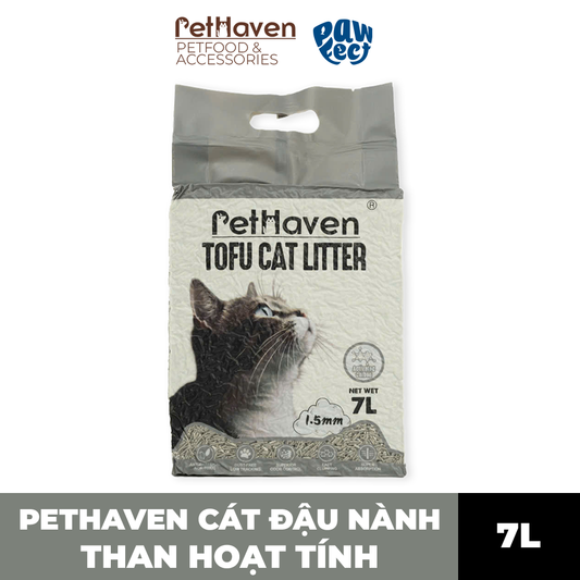 Cát Vệ Sinh Cho Mèo Cát Đậu Nành PetHaven 7L - Than Hoạt Tính