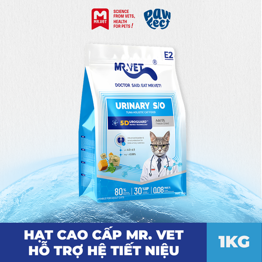 Mr. Vet E2 Urinary S/O Thức Ăn Hạt Cao Cấp Cho Mèo 1kg