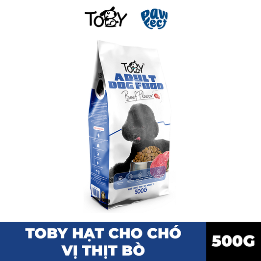 TOBY Thức Ăn Hạt Cho Chó Trưởng Thành Vị Bò 500g