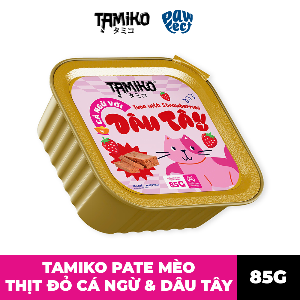 Tamiko Pate 85g Cho Mèo Vị Cá Ngừ & Dâu Tây
