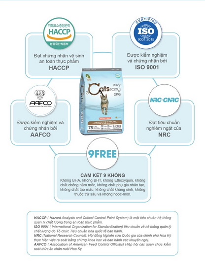 Catsrang Thức Ăn Hạt Dành Cho Mèo Trưởng Thành Túi 2kg