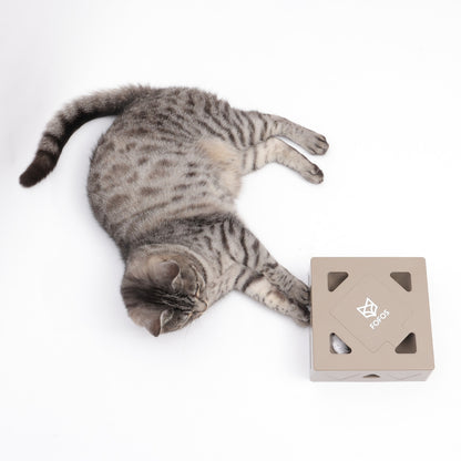FOFOS Hộp Lông Vũ Ngẫu Nhiên Bản USB – Đồ Chơi Tương Tác Tự Động Cho Mèo 17.7x17.7x6.5cm