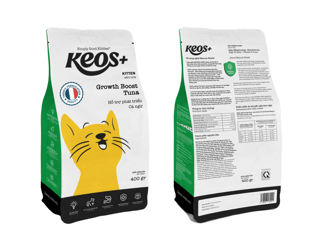 KEOS+ KITTEN GROWTH BOOST VỊ CÁ NGỪ - Keos