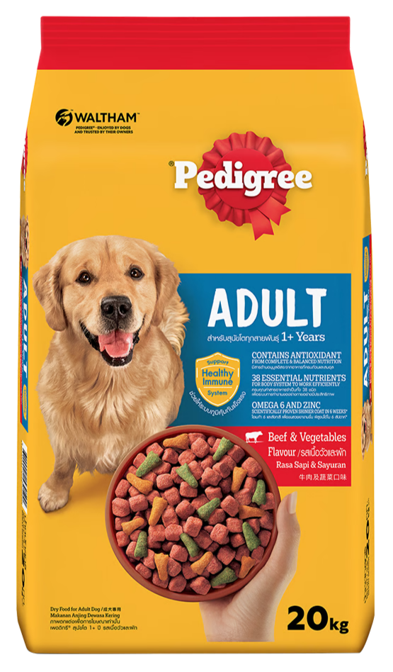 PEDIGREE DÀNH CHO CHÓ TRƯỞNG THÀNH VỊ BÒ & RAU CỦ - Tiệm Spa Bốn Chân