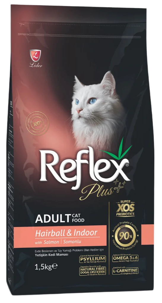 REFLEX PLUS DÀNH CHO MÈO TRƯỞNG THÀNH KIỂM SOÁT BÚI LÔNG VỊ CÁ HỒI - Tiệm Spa Bốn Chân