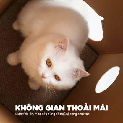 PetQ Nhà Cho Mèo Hình Sữa Hộp