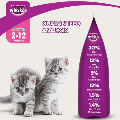 Whiskas Thức Ăn Hạt Vị Cá Ngừ & Cá Hồi Cho Mèo Con